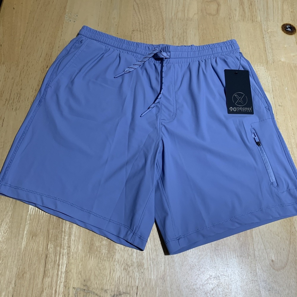 90 Degree by Reflex Warp Endurance Men's Side Pocket Shorts Blue‎ Size S